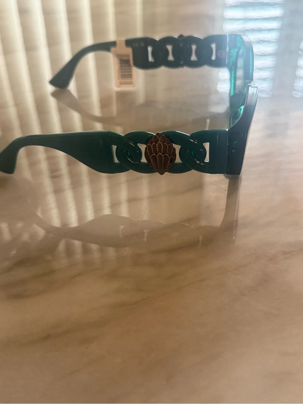 NWT Kurt Geiger Green Tinted Cat-Eye Sunglasses